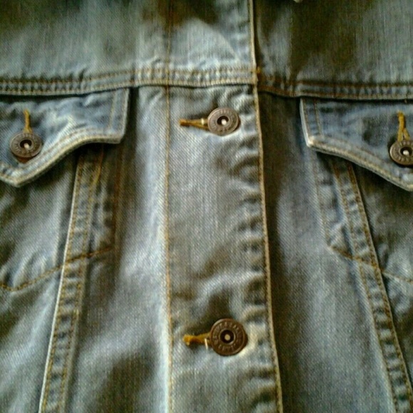 Vintage Blue Jean Denim Jacket Sz M-L - Picture 4 of 5